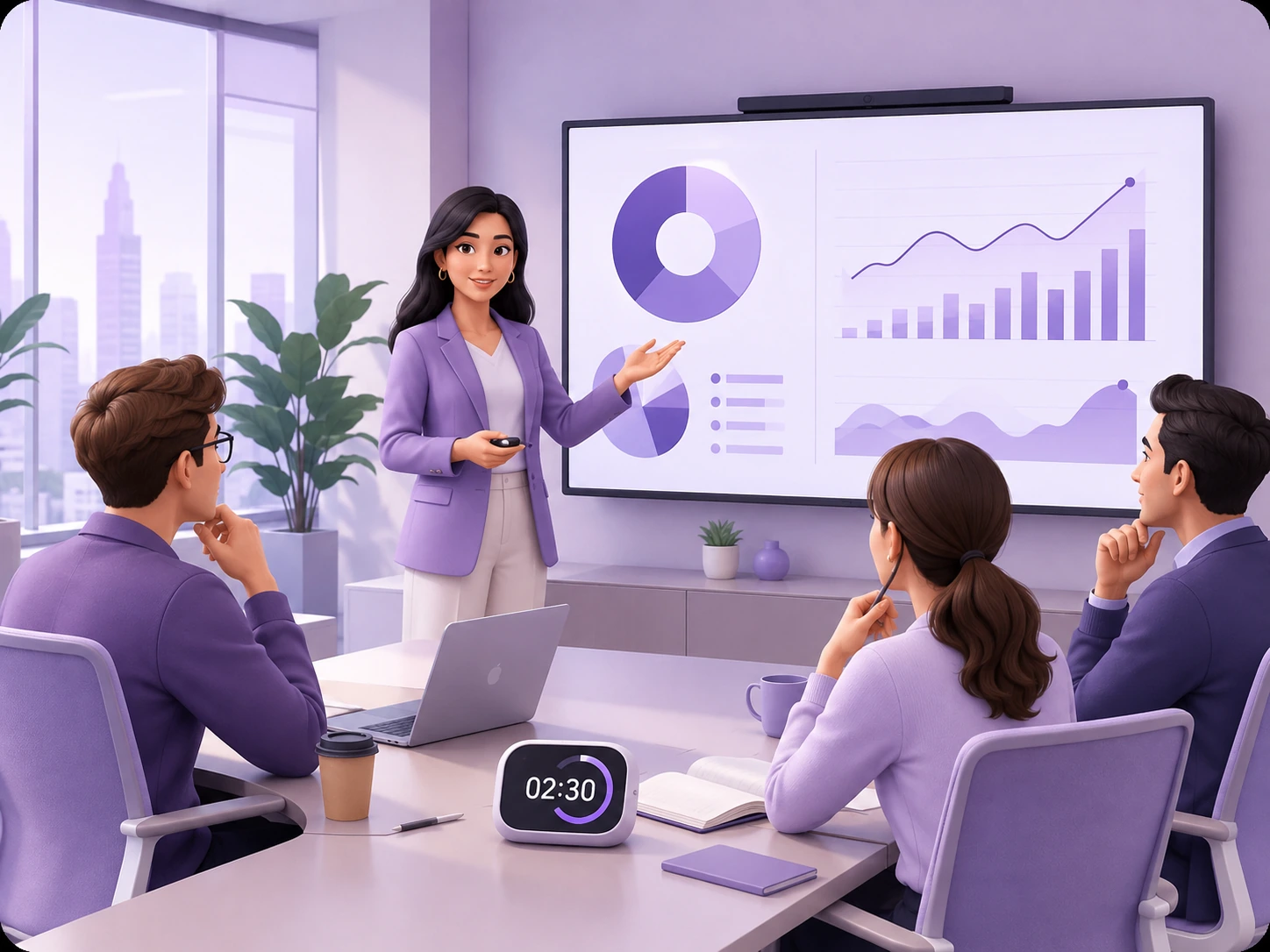 Professional impromptu speaking practice scene